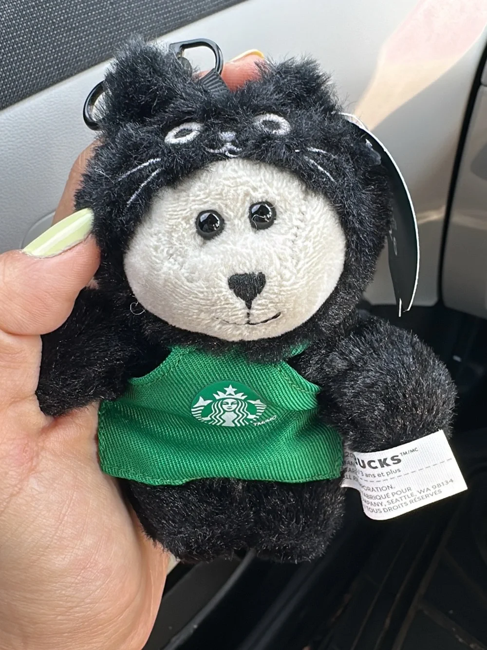 Starbucks Black Cat Bearista Plush Bag Charm